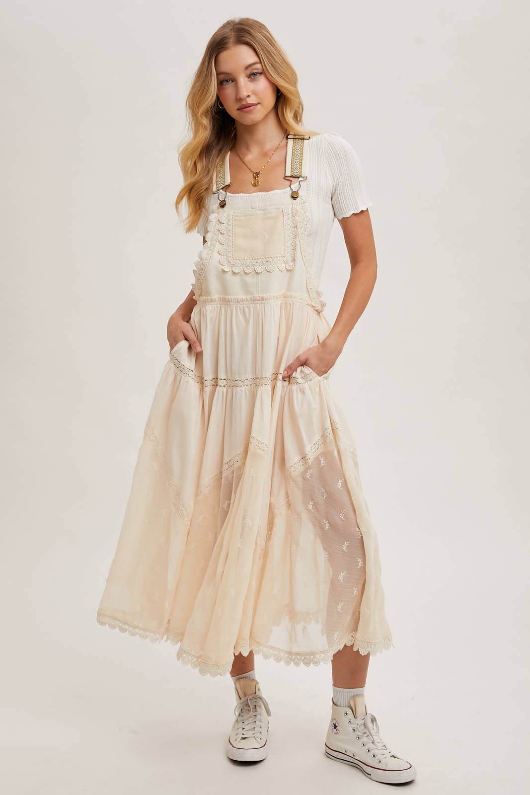 Calle Bib Maxi Dress ASH / L Calle Bib Maxi Dress ASH / L